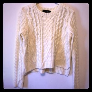 Cropped cable knit swear